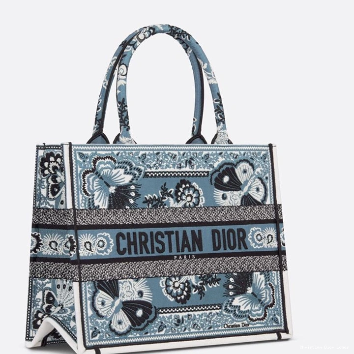 Cheap Blue Tote Butterfly Dior Book Canvas Motif Bandana 0723 Luxury